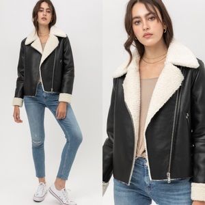 Dylan Faux Leather Fur Jacket